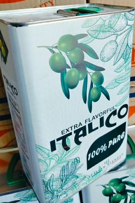 روغن زیتون ایتالیکو ، ۱۶ لیتر ، بهترین کیفیت موجود ، کارتن شامل ۴ حلب
